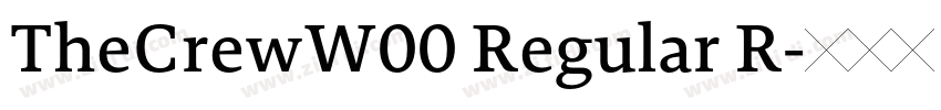 TheCrewW00 Regular R字体转换
